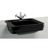 Burlington Jet Black 58cm Semi-Recessed Basin