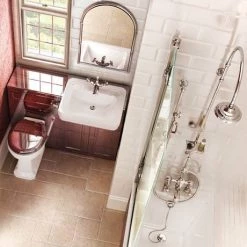 Burlington Classic Semi Recessed 58cm Basin - B12 -Cheap Basins Store B12 D2 460