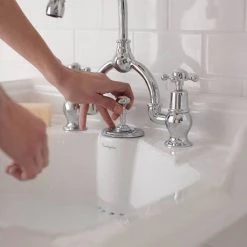 Burlington Classic Square 65cm Basin with Invisible Overflow/Waste & Pedestal 7 Burlington Classic Square 65cm Basin with Invisible Overflow/Waste & Pedestal -Cheap Basins Store B14P6W9 D3 460