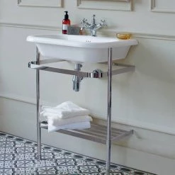 Clearwater - Large Traditional Roll Top Basin with Stainless Steel Stand - W750 x D470mm 7 Clearwater - Large Traditional Roll Top Basin with Stainless Steel Stand - W750 x D470mm -Cheap Basins Store B9E B9ES D2 460