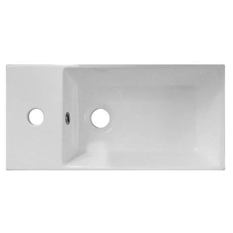 Nuie Compact Rectangular Counter Top Ceramic Basin - BAS002 2 Nuie Compact Rectangular Counter Top Ceramic Basin - BAS002 - Image 2