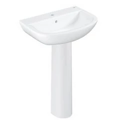 Grohe Bau 550mm 1TH Basin + Full Pedestal