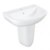 Grohe Bau 600mm 1TH Basin + Half Pedestal