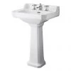 Bayswater Fitzroy Traditional 3TH Basin & Full Pedestal