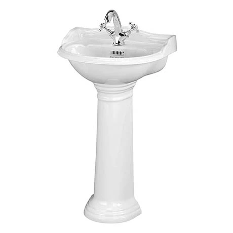 Bayswater Porchester Traditional 1TH Basin & Full Pedestal 1 Bayswater Porchester Traditional 1TH Basin & Full Pedestal