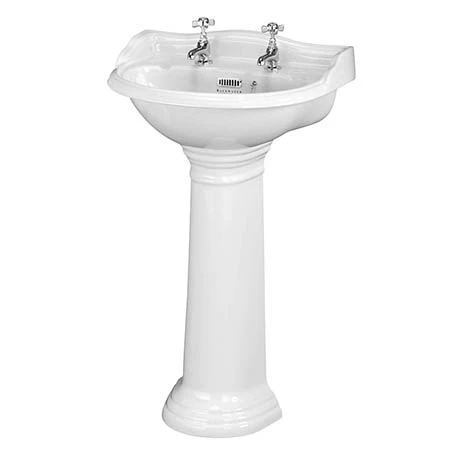 Bayswater Porchester Traditional 2TH Basin & Full Pedestal 1 Bayswater Porchester Traditional 2TH Basin & Full Pedestal