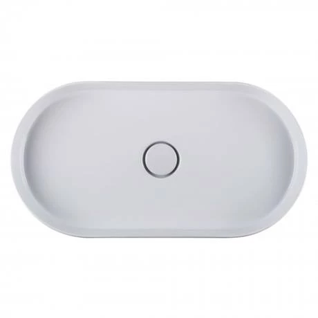 BagnoDesign Teatro Oval White 650 x 350mm Countertop Basin 3 BagnoDesign Teatro Oval White 650 x 350mm Countertop Basin - Image 3
