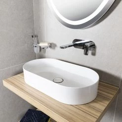 BagnoDesign Teatro Oval White 650 x 350mm Countertop Basin