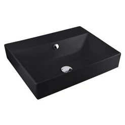 BagnoDesign 600mm 0TH Matt Black Funktion Countertop or Wall Mounted Basin