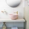 BagnoDesign Matt Pink Koy 400mm Round Countertop Basin