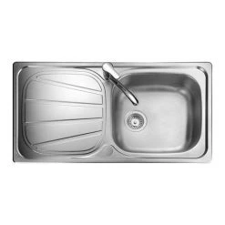 Rangemaster Baltimore 1.0 Bowl Stainless Steel Kitchen Sink -Cheap Basins Store BL9501 D2 460