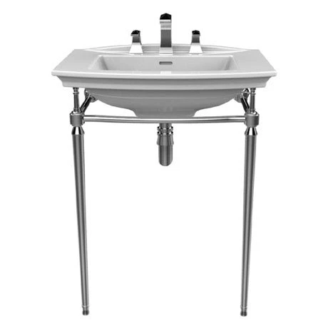 Heritage Abingdon Blenheim Basin & Washstand - Chrome 1 Heritage Abingdon Blenheim Basin & Washstand - Chrome