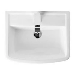 Brooklyn Modern Square Basin & Semi Pedestal (520mm Wide - 1 Tap Hole) -Cheap Basins Store BR520SP d4 460