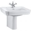Burlington Victorian Large Basin and Semi Pedestal - Various Tap Hole Options