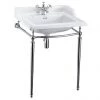 Burlington Classic 65cm Basin & Chrome Basin Stand - Various Tap Hole Options