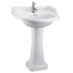 Burlington Classic Round 65cm Basin with Pedestal - Various Tap Hole Options