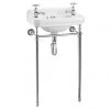 Burlington Cloakroom 515mm 2TH Edwardian Basin & Chrome Wash Stand