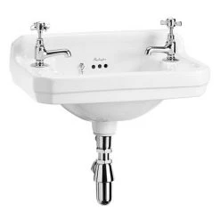 Burlington Edwardian 2TH Wall Mounted Cloakroom Basin - B8