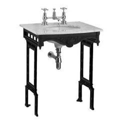 Burlington Georgian Carrera Marble Basin with Black Aluminium Wash Stand 5 Burlington Georgian Carrera Marble Basin with Black Aluminium Wash Stand -Cheap Basins Store Burlington Georgian Carrera Marble Basin with Black Aluminium Wash Stand d2 460