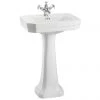 Burlington Victorian Medium Basin and Pedestal - Various Tap Hole Options