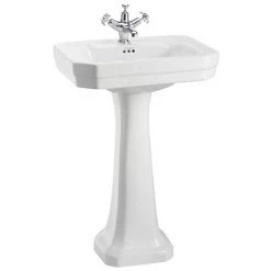 Burlington Victorian Medium Basin and Pedestal - Various Tap Hole Options