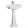 Burlington Victorian Medium Basin and Regal Pedestal - Various Tap Hole Options