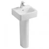 Ideal Standard Connect Cube 40cm 1TH Handrinse Basin + Pedestal