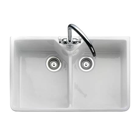 Rangemaster Double Bowl Belfast Ceramic Kitchen Sink 2 Rangemaster Double Bowl Belfast Ceramic Kitchen Sink - Image 2