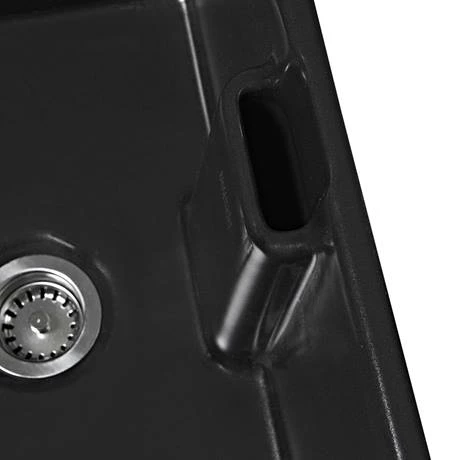 Rangemaster Grange Belfast Matt Black Ceramic Kitchen Sink inc. Basket Strainer Waste 5 Rangemaster Grange Belfast Matt Black Ceramic Kitchen Sink inc. Basket Strainer Waste - Image 5