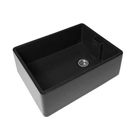Rangemaster Grange Belfast Matt Black Ceramic Kitchen Sink inc. Basket Strainer Waste 6 Rangemaster Grange Belfast Matt Black Ceramic Kitchen Sink inc. Basket Strainer Waste - Image 6