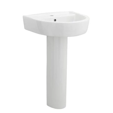 Ultra - Orb 1 Tap Hole Basin and Pedestal Set - 2 size options 1 Ultra - Orb 1 Tap Hole Basin and Pedestal Set - 2 size options