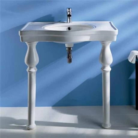 RAK 85cm Alexandra Console Basin inc. Ceramic Legs 1 RAK 85cm Alexandra Console Basin inc. Ceramic Legs