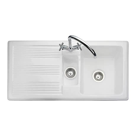 Rangemaster Portland 1.5 Bowl Ceramic Kitchen Sink 1 Rangemaster Portland 1.5 Bowl Ceramic Kitchen Sink