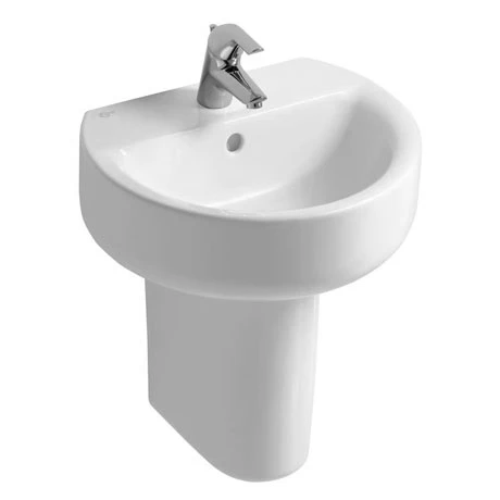 Ideal Standard Connect Sphere 1TH Basin + Semi Pedestal 1 Ideal Standard Connect Sphere 1TH Basin + Semi Pedestal