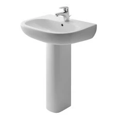 Duravit D-Code 1TH Basin + Full Pedestal