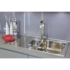 Reginox Diplomat Eco 1.5 Bowl Stainless Steel Inset Kitchen Sink 7 Reginox Diplomat Eco 1.5 Bowl Stainless Steel Inset Kitchen Sink -Cheap Basins Store DIPLOMAT15ECO D2 460
