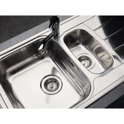 Reginox Diplomat Eco 1.5 Bowl Stainless Steel Inset Kitchen Sink 8 Reginox Diplomat Eco 1.5 Bowl Stainless Steel Inset Kitchen Sink -Cheap Basins Store DIPLOMAT15ECO D3 460