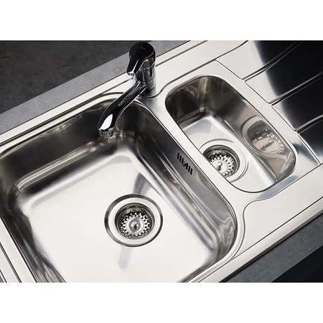 Reginox Diplomat Eco 1.5 Bowl Stainless Steel Inset Kitchen Sink 4 Reginox Diplomat Eco 1.5 Bowl Stainless Steel Inset Kitchen Sink - Image 4