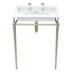 Heritage Abingdon Dorchester Basin & Washstand - Vintage Gold