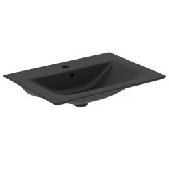Ideal Standard Connect Air Silk Black 840mm Wall Mounted / Vanity Basin - E0279V3