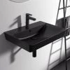 Ideal Standard Connect Air Cube Silk Black 600mm Wall Mounted / Vanity Basin - E0298V3