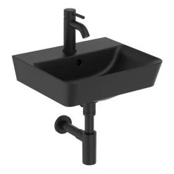 Ideal Standard Connect Air Cube Silk Black 400mm Wall Mounted / Vanity Basin - E0307V3 9 Ideal Standard Connect Air Cube Silk Black 400mm Wall Mounted / Vanity Basin - E0307V3 -Cheap Basins Store E0307V3.ai2 460