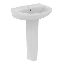 Ideal Standard Eurovit+ 550mm 1 Tap Hole Basin + Pedestal 7 Ideal Standard Eurovit+ 550mm 1 Tap Hole Basin + Pedestal -Cheap Basins Store E254701 D3 460