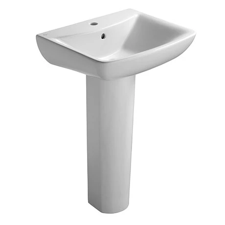 Ideal Standard Vue 55cm 1TH Basin + Pedestal 1 Ideal Standard Vue 55cm 1TH Basin + Pedestal