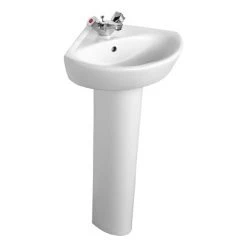 Armitage Shanks Sandringham 21 48cm Corner Basin & Pedestal