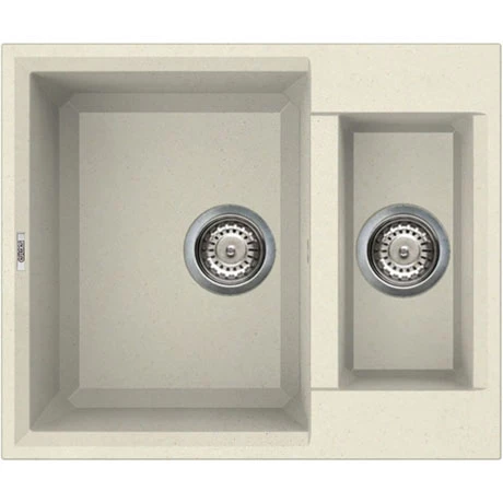 Reginox Easy 150 1.5 Bowl Granite Kitchen Sink - Cream 1 Reginox Easy 150 1.5 Bowl Granite Kitchen Sink - Cream