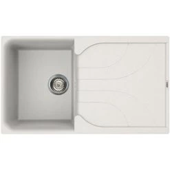 Reginox Ego 400 1.0 Bowl Granite Kitchen Sink - White