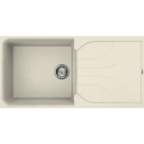 Reginox Ego 480 1.0 Bowl Granite Kitchen Sink - Cream 1 Reginox Ego 480 1.0 Bowl Granite Kitchen Sink - Cream