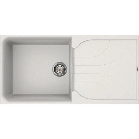 Reginox Ego 480 1.0 Bowl Granite Kitchen Sink - White 1 Reginox Ego 480 1.0 Bowl Granite Kitchen Sink - White
