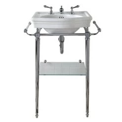 Imperial Etoile 530mm Small Basin + Chrome Basin Stand